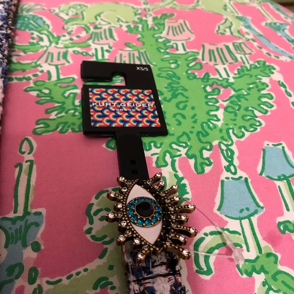 Kurt Geiger Tweed Evil Eye Buckle Belt size xs/s BNWT - Picture 6 of 6